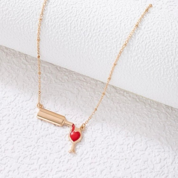 A Tiny Bit Of Drink Wine Glass Necklace - Picture 3 of 12